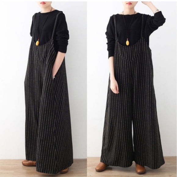 baggy cotton overalls